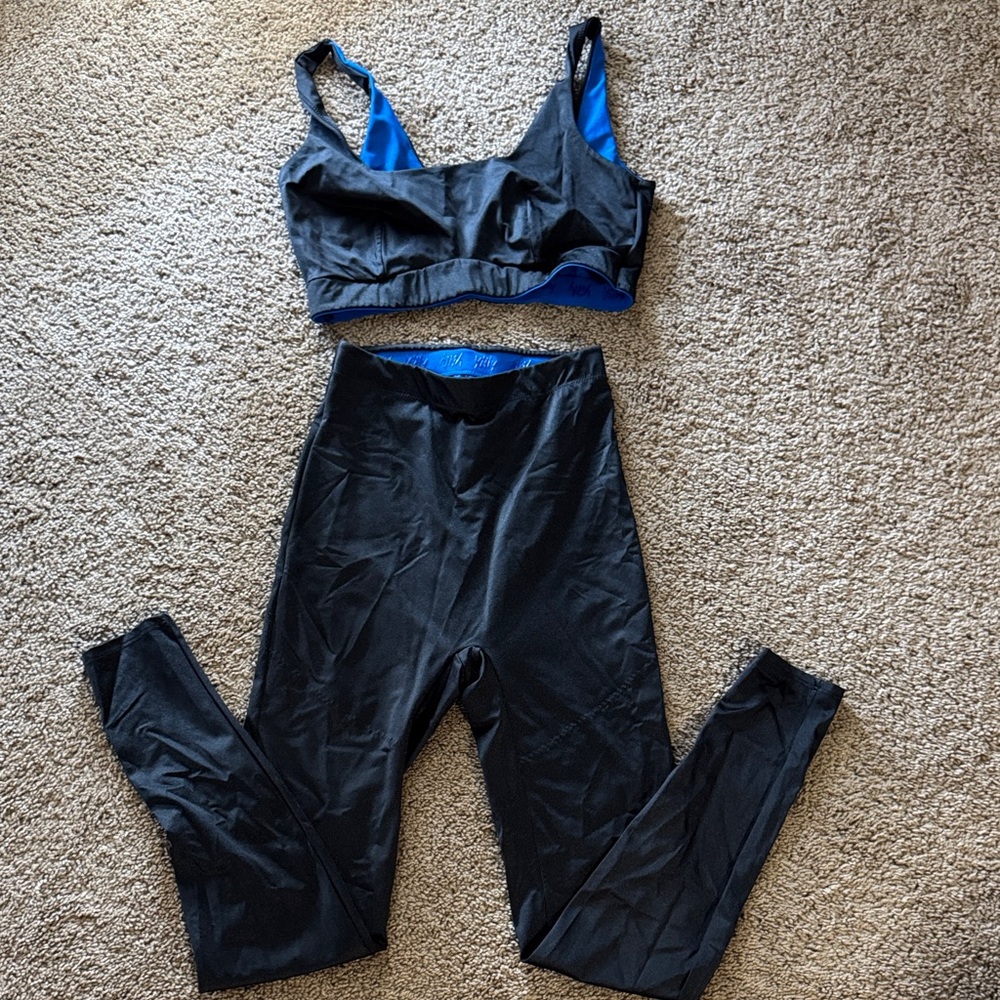 YITTY Black and Blue Activewear Set